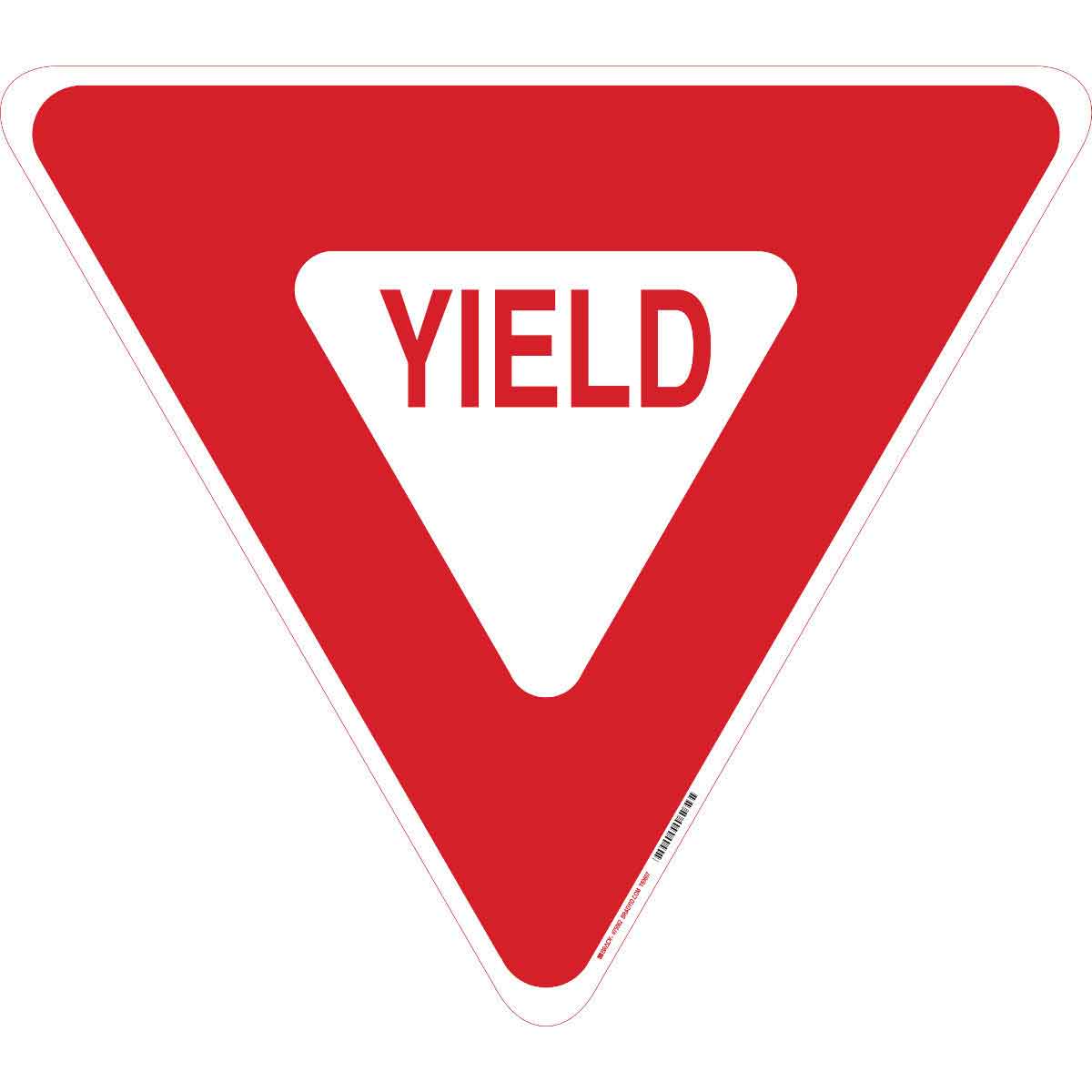 B120 24" SIDES RED/WHT TRAFFIC YIELD