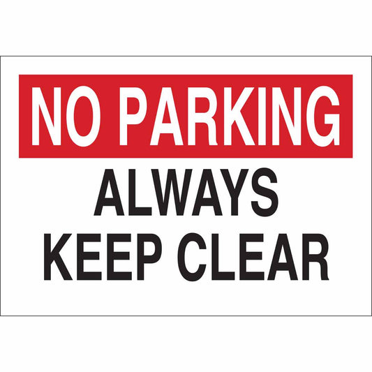 B401 10X14 RED/BLK/WHT NO PARKING