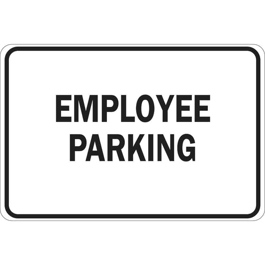 B120,12X18,BLK/WHT,EMPLOYEE PARKING