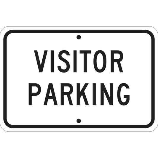 B120 12X18 BLK/W TRAFFIC VISITOR PARKING