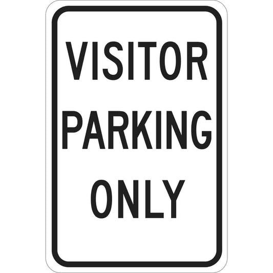 B120,18X12,BLK/WHT,VISITOR PARKING