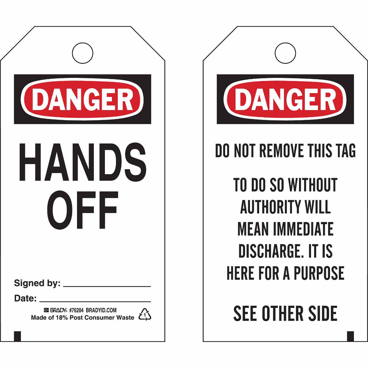 TAG B851 5.75X3 BK/RD/WH 2SD REVH 25/PK