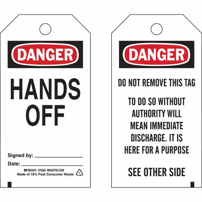 TAG B851 5.75X3 BK/RD/WH 2SD REVH 25/PK