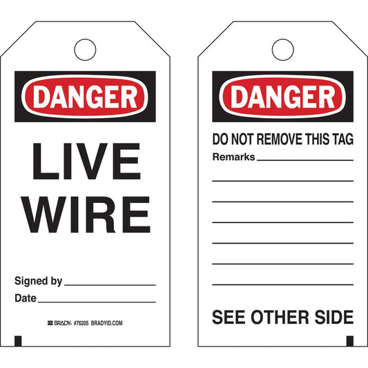 TAG B851 5.75X3 LIVE WIRE 2SD REVA 25/PK