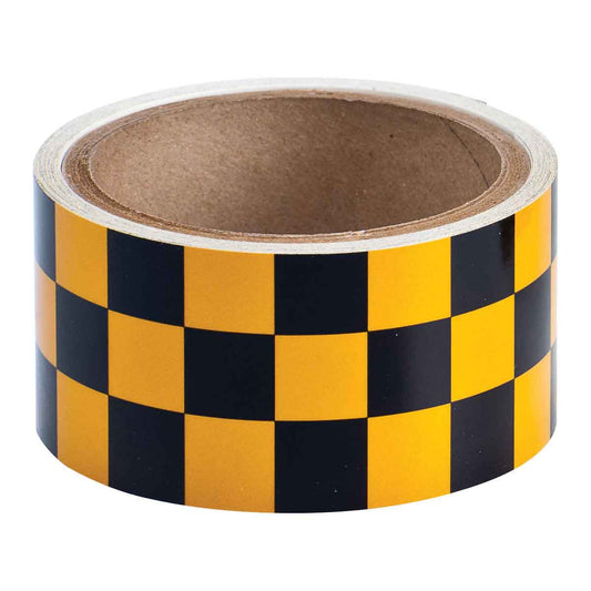 B957 2"X5YDS B/Y CHECK REFLECTIVE TAPE