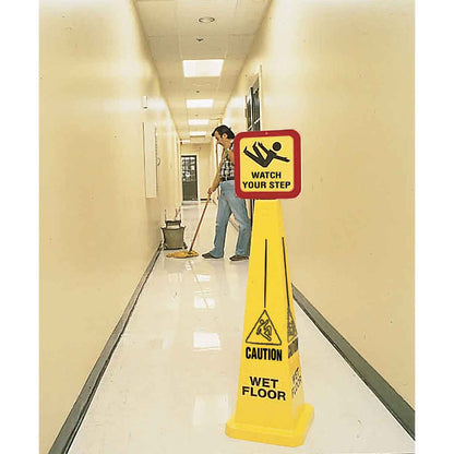 CONE-4SIDE-25H-YL/BK-SAFETY FIRST