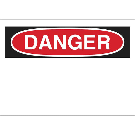 B120,7X10,RED,BLK/WHT,DANGER HEADER