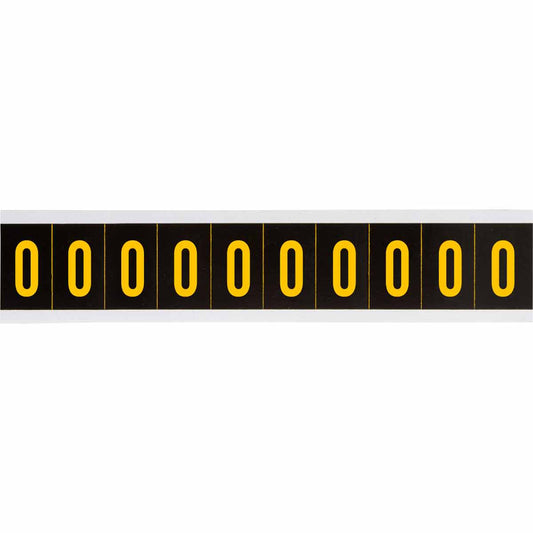 1 in Vinyl N&L Yellow on Black 0 10/PK