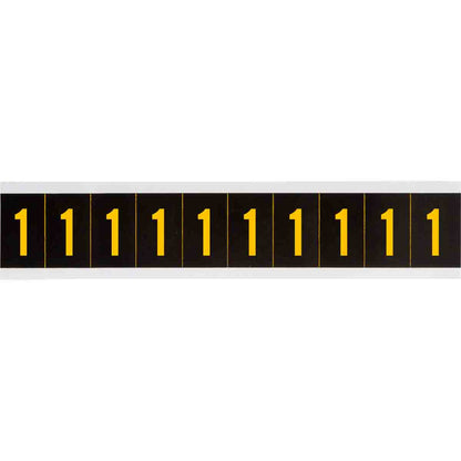 1 in Vinyl N&L Yellow on Black 1 10/PK