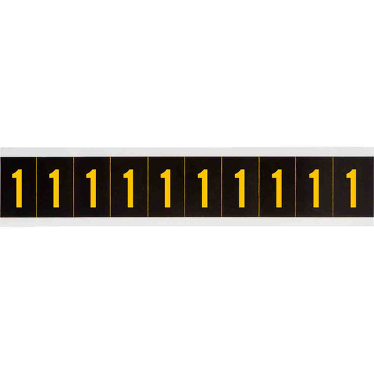 1 in Vinyl N&L Yellow on Black 1 10/PK