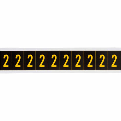 1 in Vinyl N&L Yellow on Black 2 10/PK