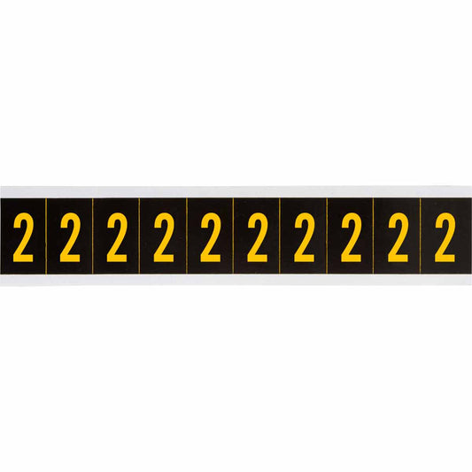 1 in Vinyl N&L Yellow on Black 2 10/PK