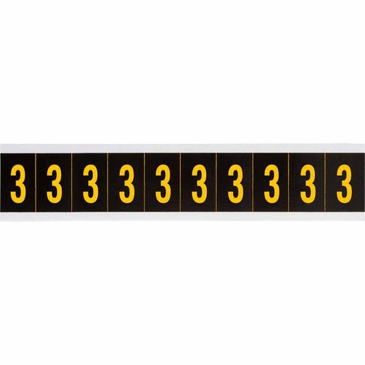 1 in Vinyl N&L Yellow on Black 3 10/PK