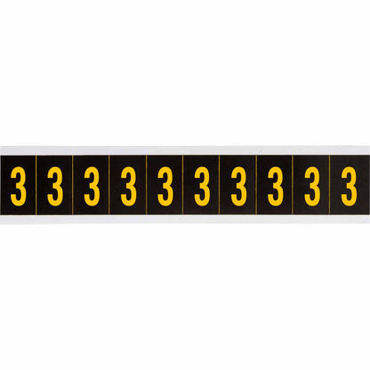 2 in Vinyl N&L Yellow on Black 3 10/PK