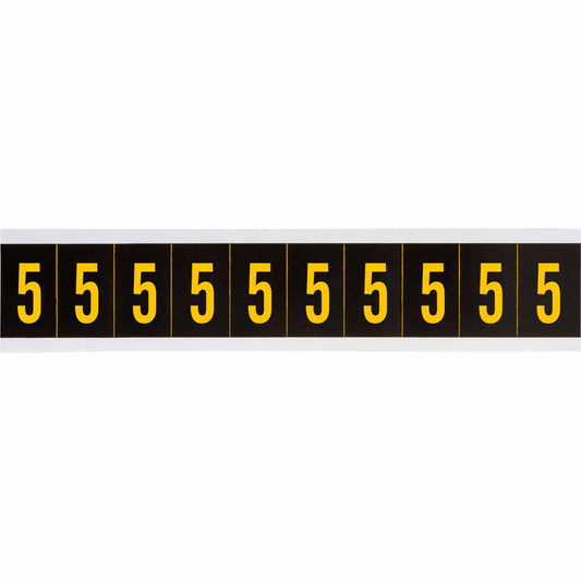 1 in Vinyl N&L Yellow on Black 5 10/PK