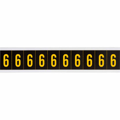 1 in Vinyl N&L Yellow on Black 6 10/PK