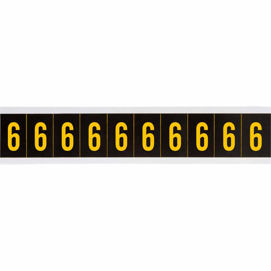 1 in Vinyl N&L Yellow on Black 6 10/PK
