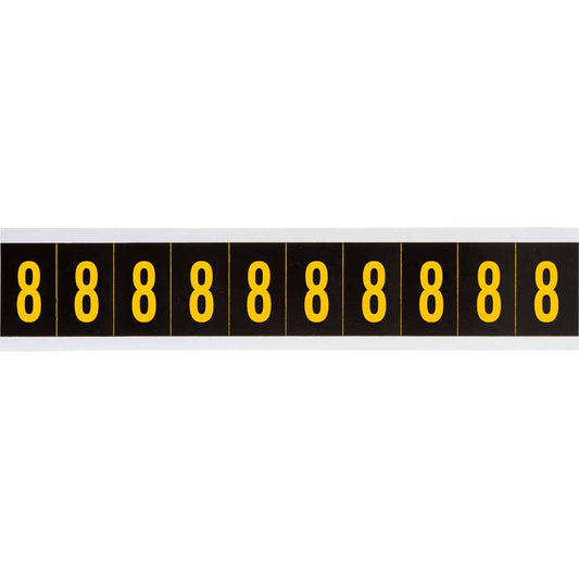 1 in Vinyl N&L Yellow on Black 8 10/PK