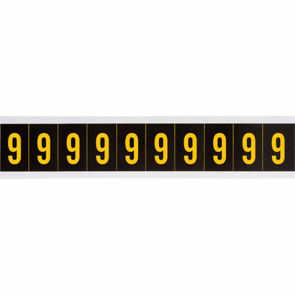 1 in Vinyl N&L Yellow on Black 9 10/PK