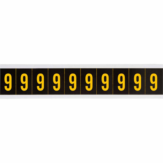 1 in Vinyl N&L Yellow on Black 9 10/PK