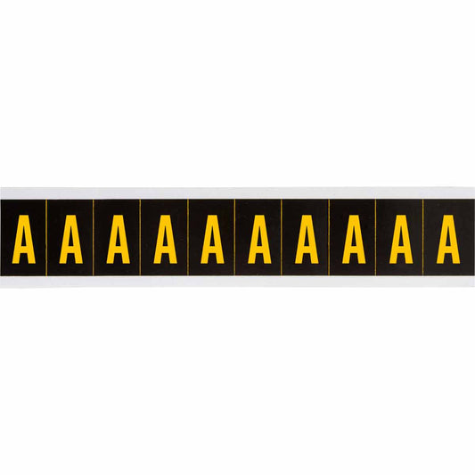 1 in Vinyl N&L Yellow on Black A 10/PK