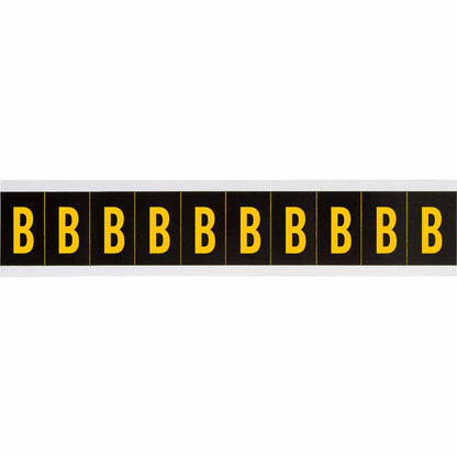 1 in Vinyl N&L Yellow on Black B 10/PK
