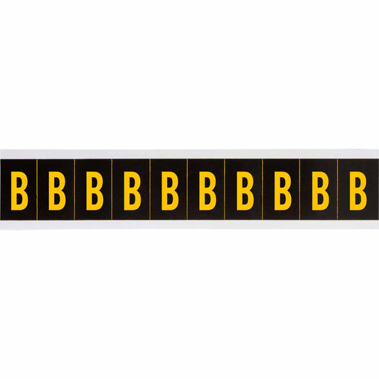 1 in Vinyl N&L Yellow on Black B 10/PK