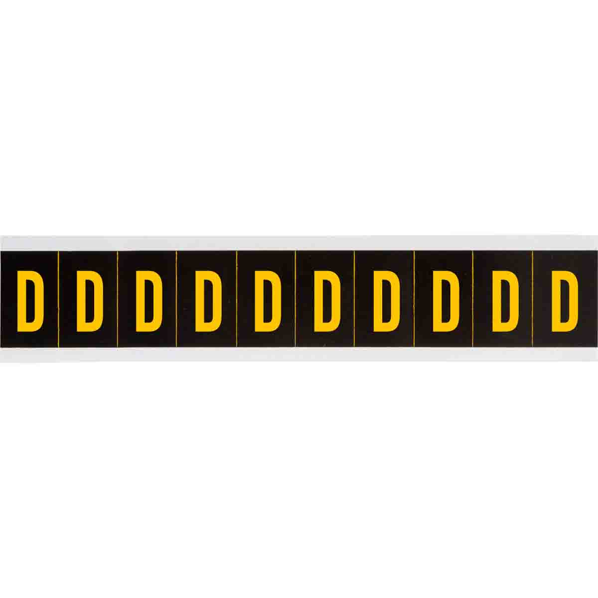 1 in Vinyl N&L Yellow on Black D 10/PK