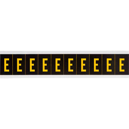 1 in Vinyl N&L Yellow on Black E 10/PK