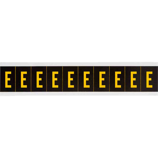 1 in Vinyl N&L Yellow on Black E 10/PK