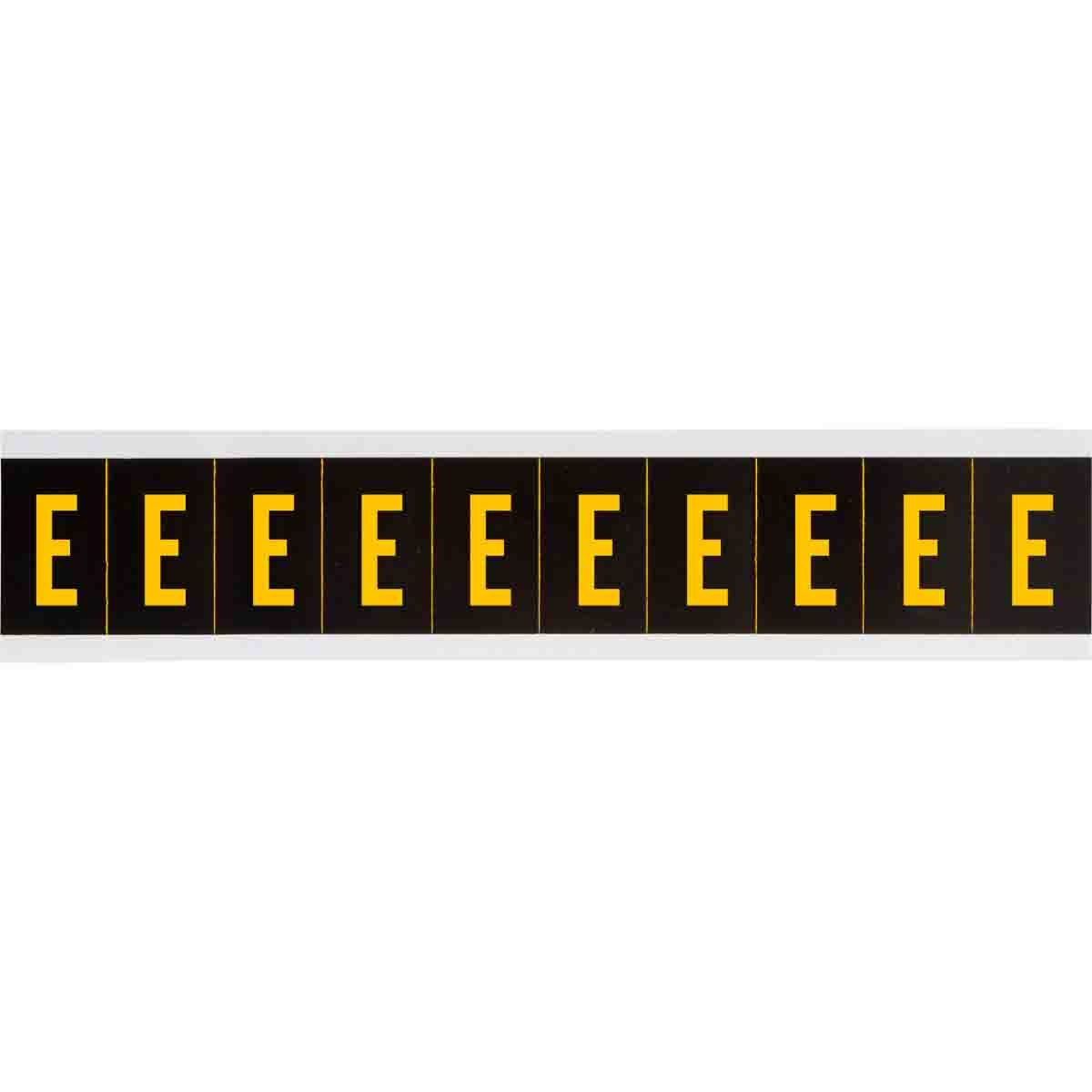 2 in Vinyl N&L Yellow on Black E 10/PK