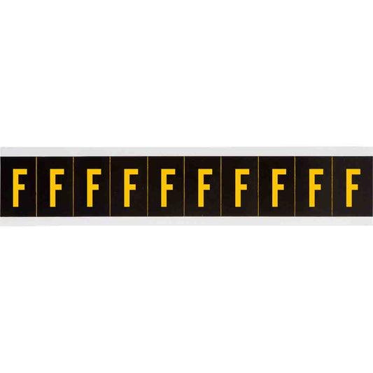 1 in Vinyl N&L Yellow on Black F 10/PK