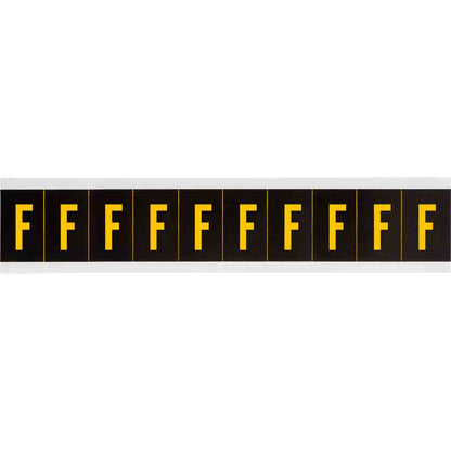 2 in Vinyl N&L Yellow on Black F 10/PK