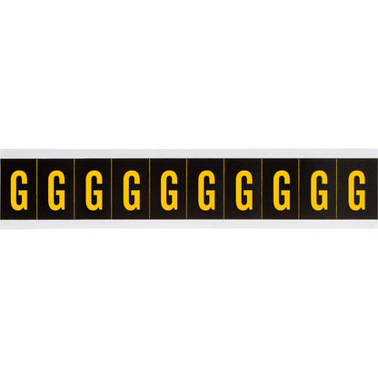 1 in Vinyl N&L Yellow on Black G 10/PK