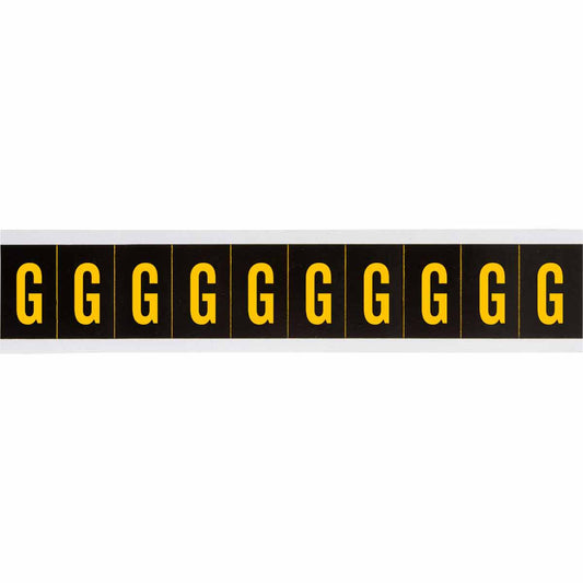 1 in Vinyl N&L Yellow on Black G 10/PK