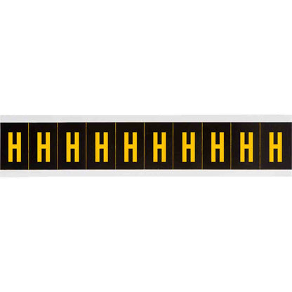 1 in Vinyl N&L Yellow on Black H 10/PK