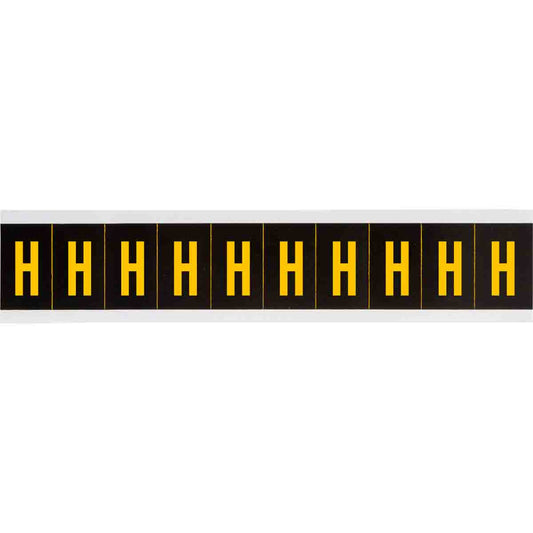 1 in Vinyl N&L Yellow on Black H 10/PK