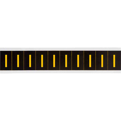 1 in Vinyl N&L Yellow on Black I 10/PK