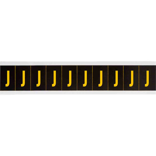 1 in Vinyl N&L Yellow on Black J 10/PK