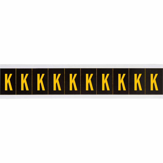 1 in Vinyl N&L Yellow on Black K 10/PK