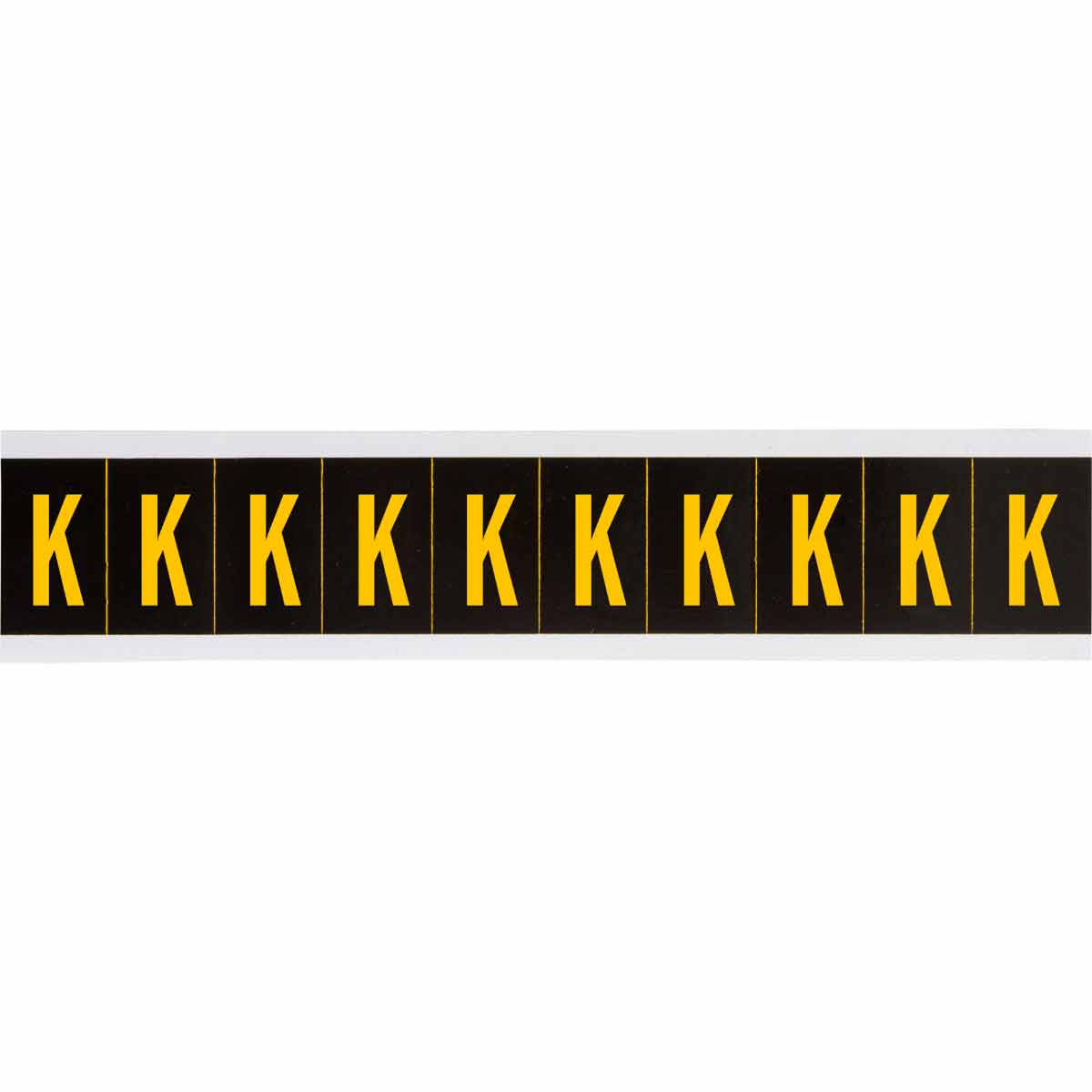 2 in Vinyl N&L Yellow on Black K 10/PK