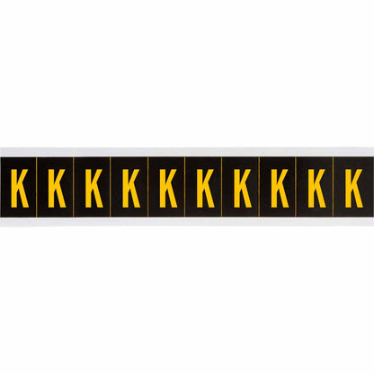 2 in Vinyl N&L Yellow on Black K 10/PK
