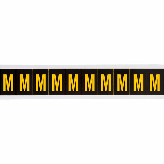 1 in Vinyl N&L Yellow on Black M 10/PK