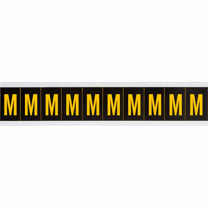 2 in Vinyl N&L Yellow on Black M 10/PK