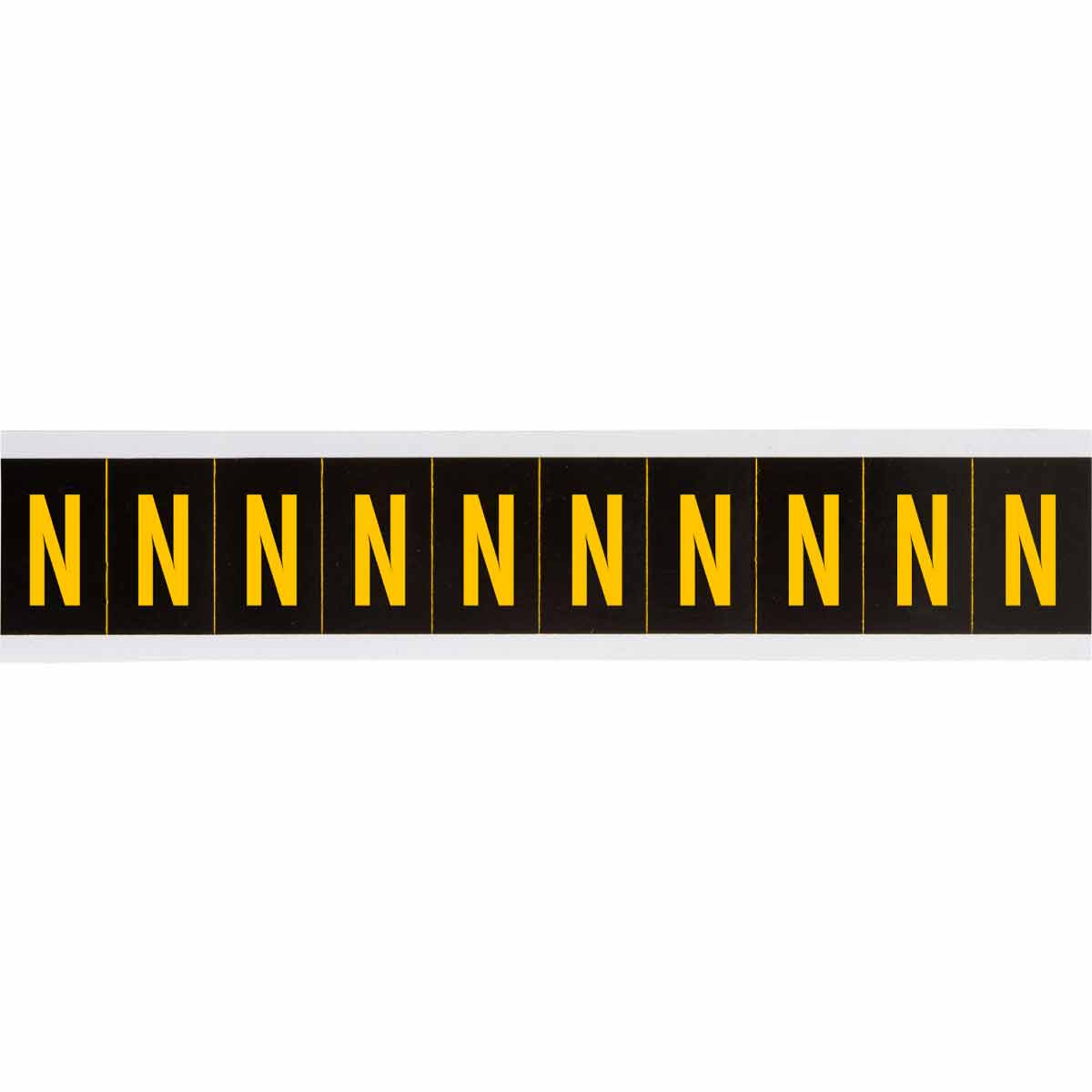 1 in Vinyl N&L Yellow on Black N 10/PK