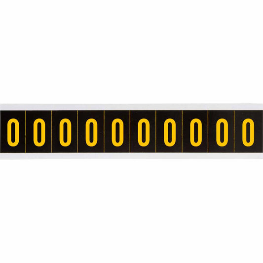 1 in Vinyl N&L Yellow on Black O 10/PK