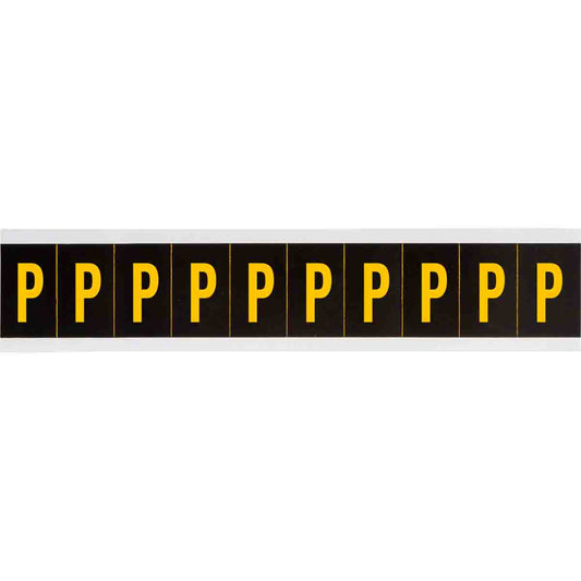 1 in Vinyl N&L Yellow on Black P 10/PK