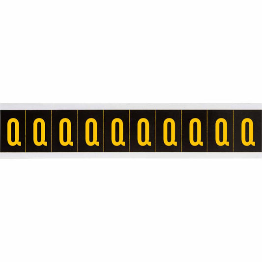 1 in Vinyl N&L Yellow on Black Q 10/PK