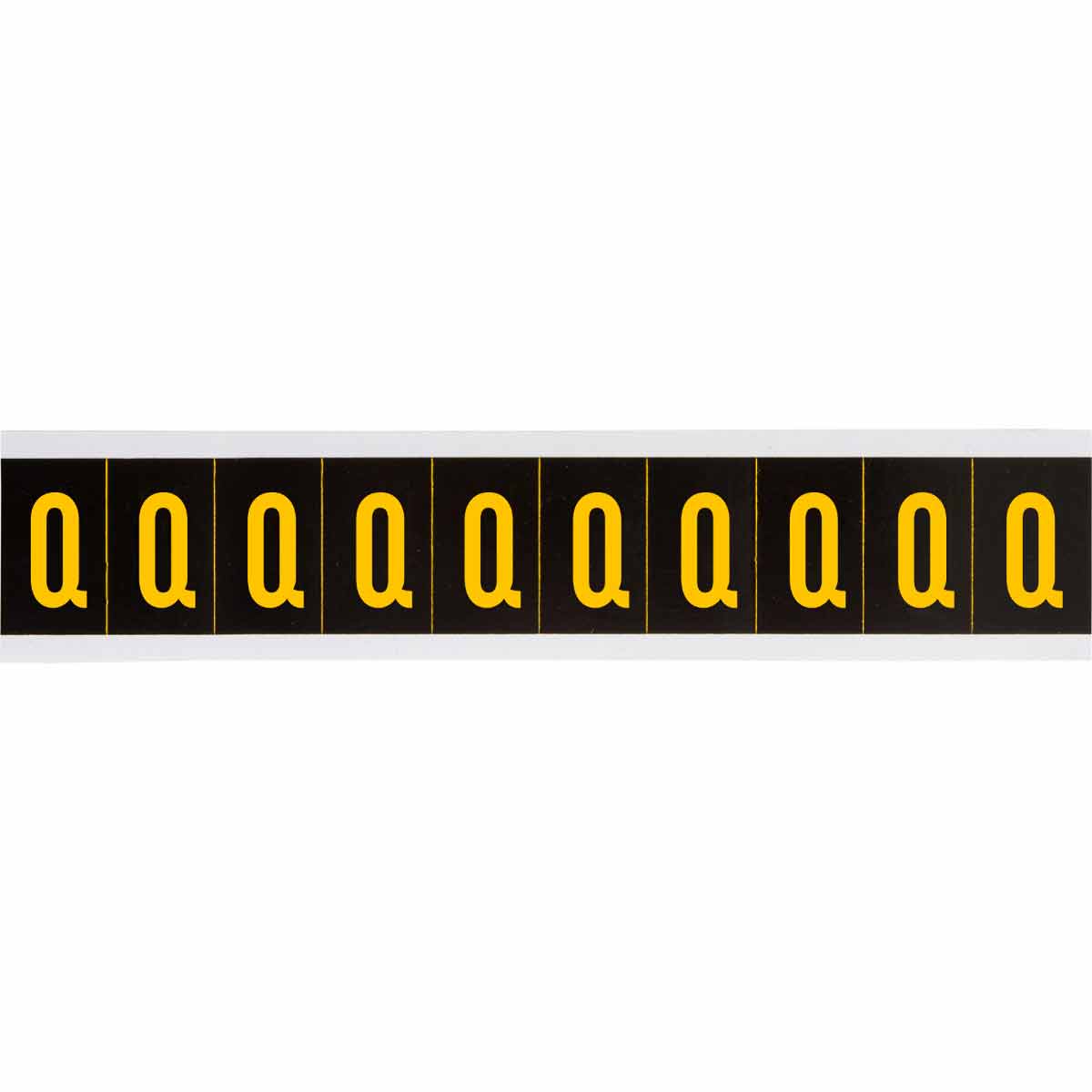 2 in Vinyl N&L Yellow on Black Q 10/PK