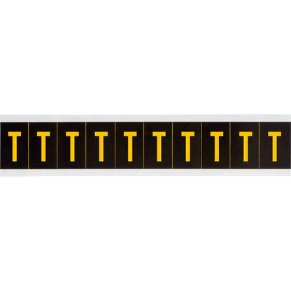 2 in Vinyl N&L Yellow on Black T 10/PK